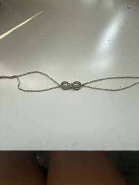 Sterling Silver Infinity Bracelet with Cubic Zirconia